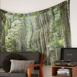 Photo printed forest tapestry